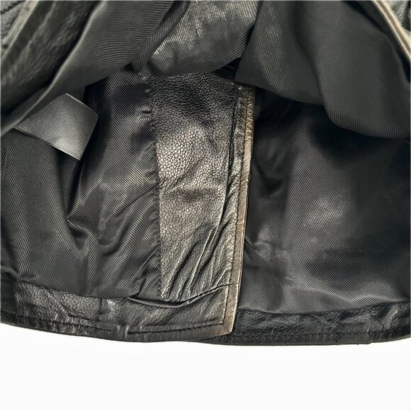 Bod & Christensen Genuine Leather Moto Jacket Zippers Classic Distressed Wm Sz L - Picture 9 of 11